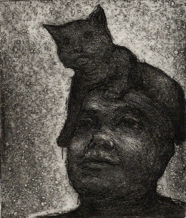 Chris Salmon RE, Cat on Head
