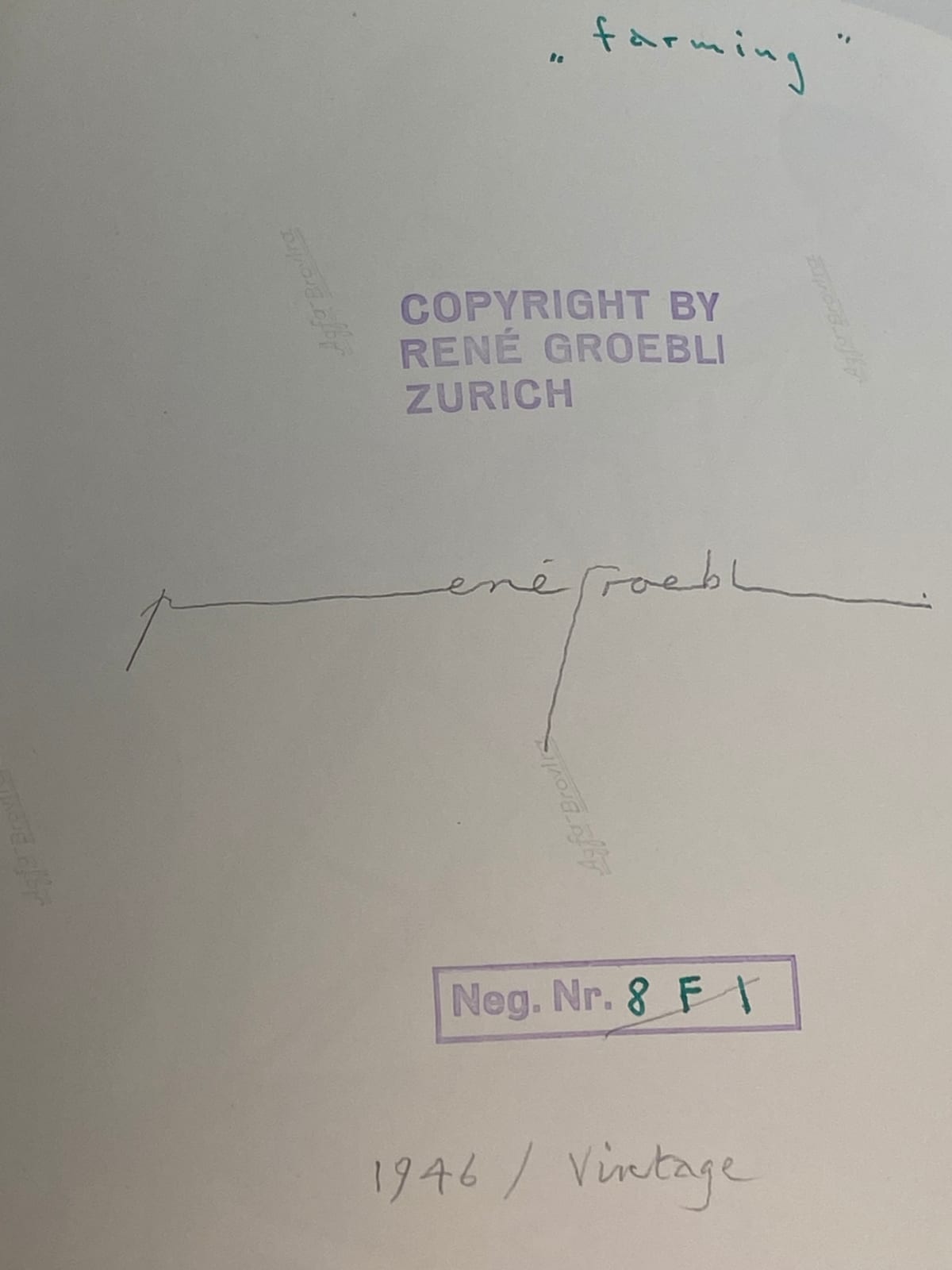 René Groebli, Heuwender (#305), Winterthur, Vintage, 1946