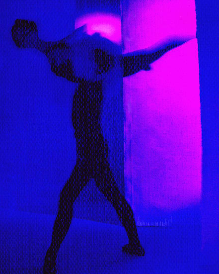 René Groebli, Tänzerpaar blau (D16A) Vintage, 1962