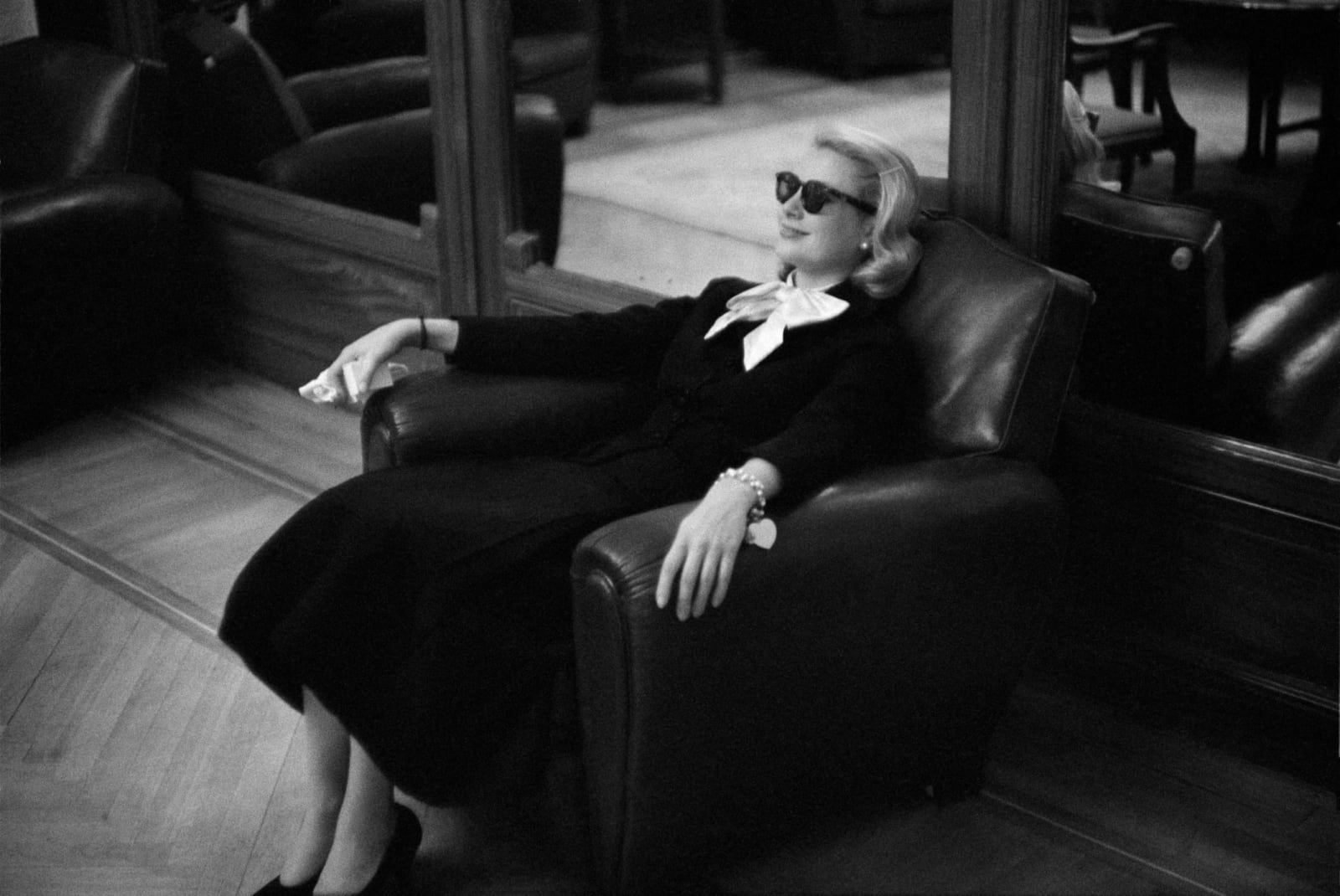 Edward Quinn, Grace Kelly, in the lobby of the Carlton Hotel, Cannes, 1955