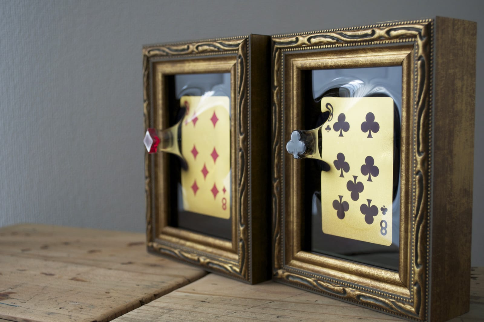Yuki Matsueda, The Cards (Gold set Jack of Hearts and 3 of Diamonds), 2017
