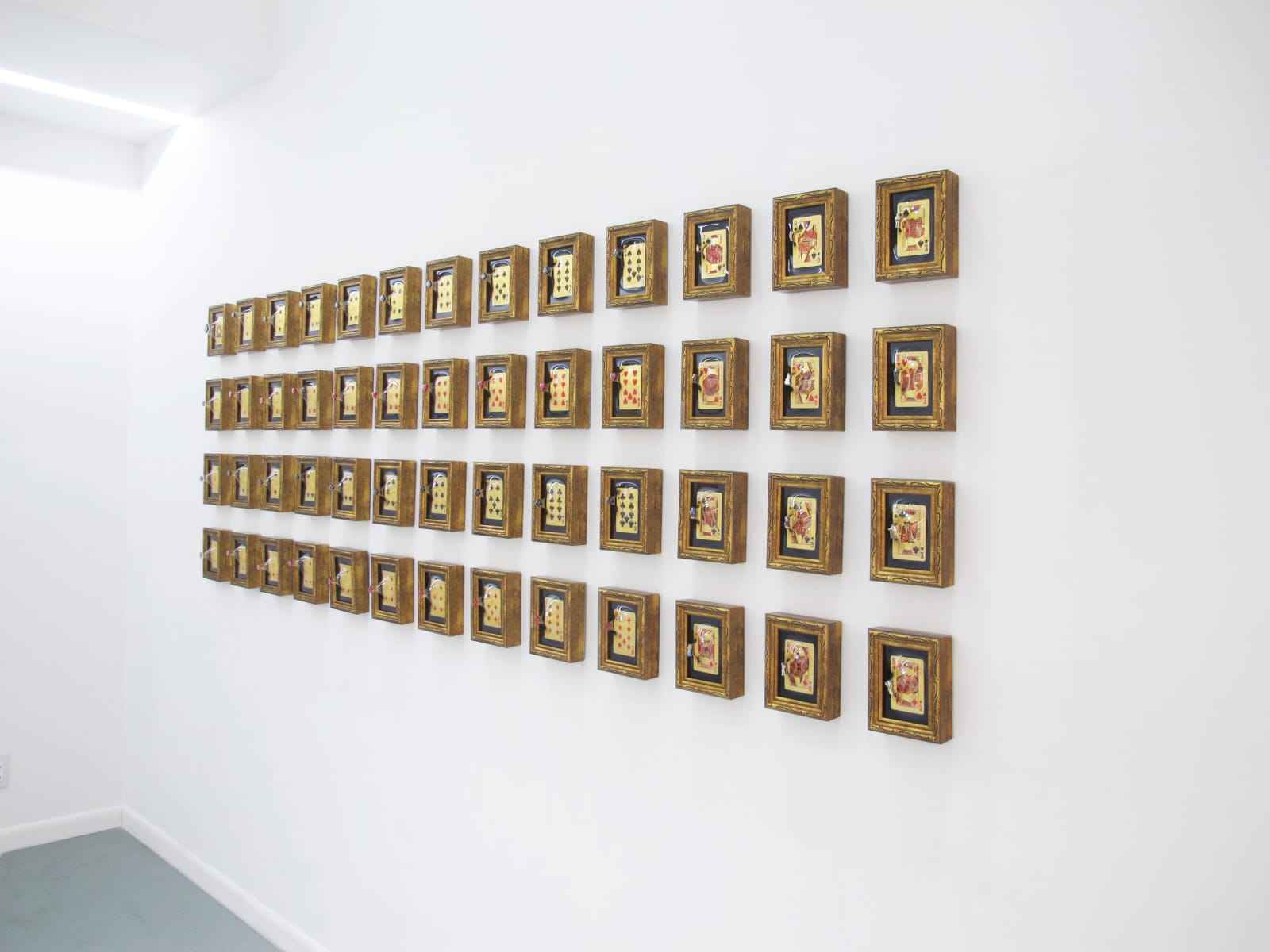 Yuki Matsueda, The Cards (Gold set Jack of Hearts and 3 of Diamonds), 2017
