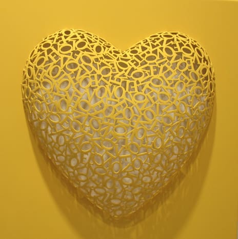 Byungjin Kim, Love-Love (Yellow, matte), 2016