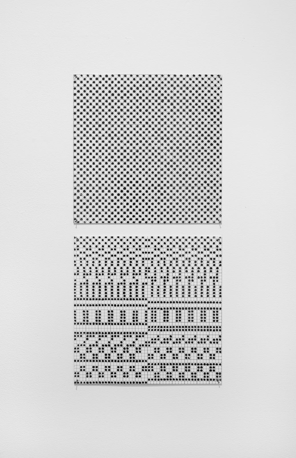 Jennifer Bartlett, Vertical Black and White Dots, 1973