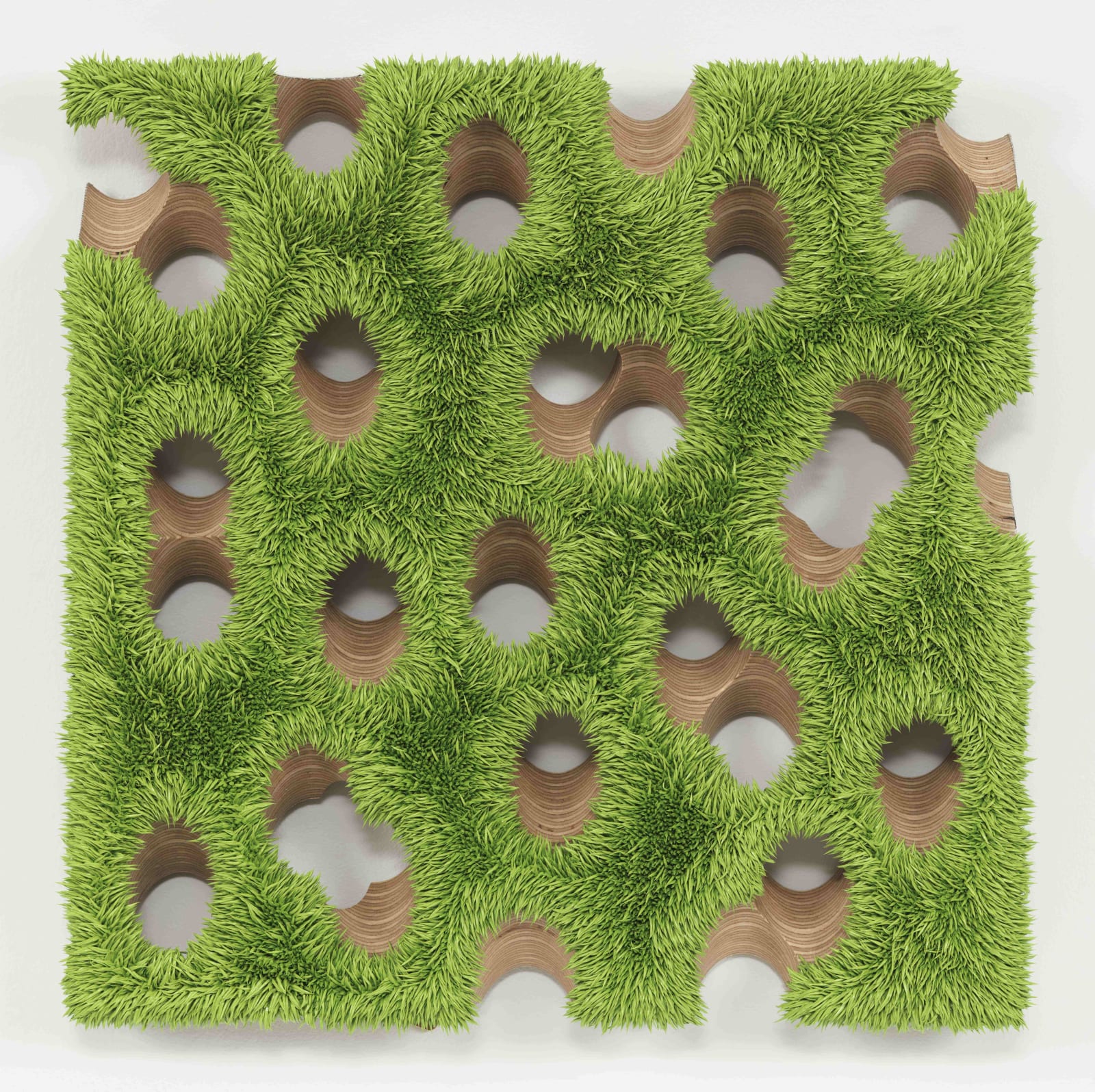 Donald Moffett, Lot 010615 (spore trap 5, ore green), 2015