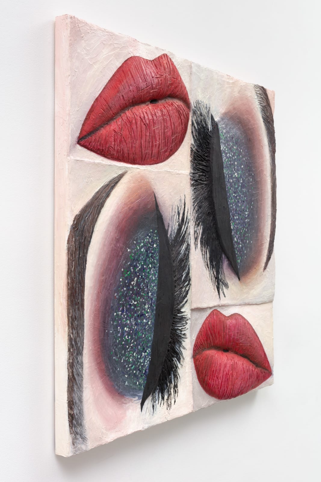 Gina Beavers, Blue Glitter Eye Play, 2023