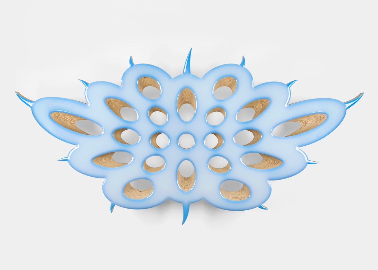 Donald Moffett, Lot 080318 (ice blue morphology), 2018