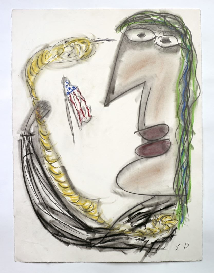 Thornton Dial, Lady Can't Do Nothing But Hold Back the Snake, 2000