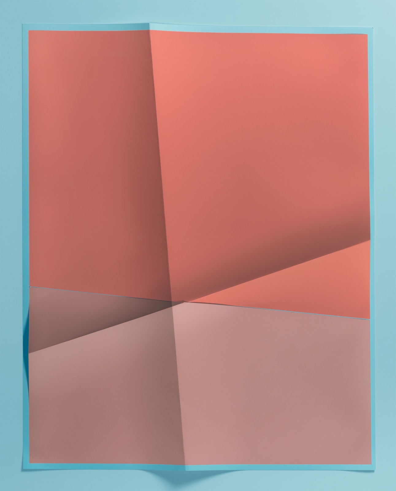 John Houck, Accumulator #20, 3 Colors #B2DAE5, #B4867B, #B46E5C, 2018