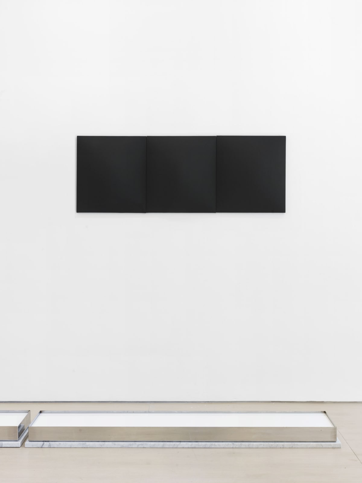 Dean Levin, Untitled (Triptych) and Untitled (Reflective Pool), 2015