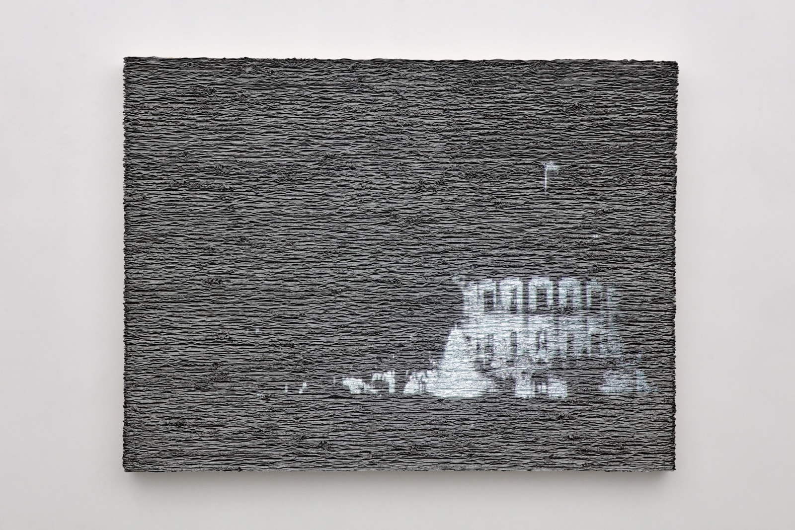 Donald Moffett, Aluminum/White House Unmoored, 2004