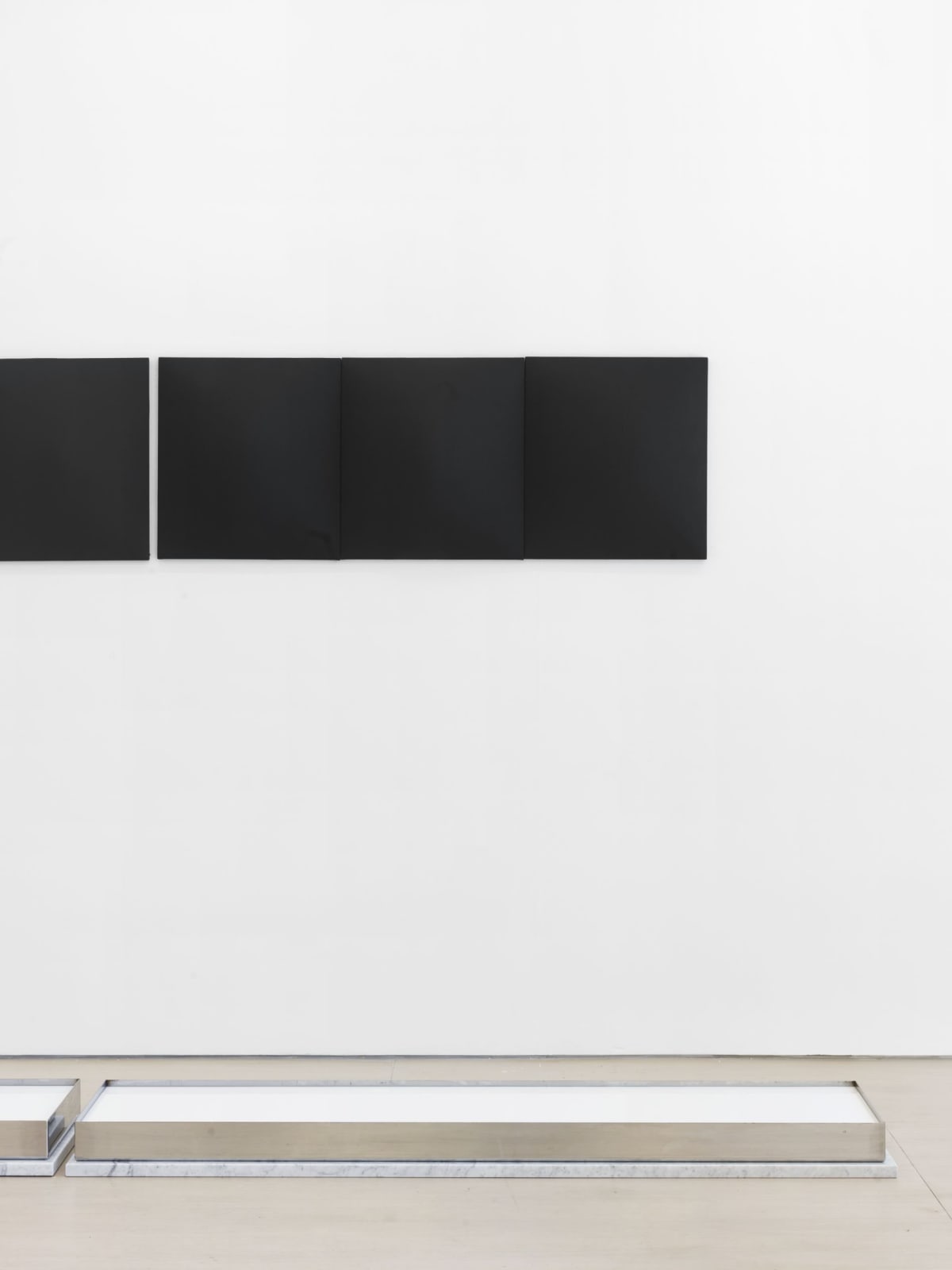 Dean Levin, Untitled (Triptych) and Untitled (Reflective Pool), 2015