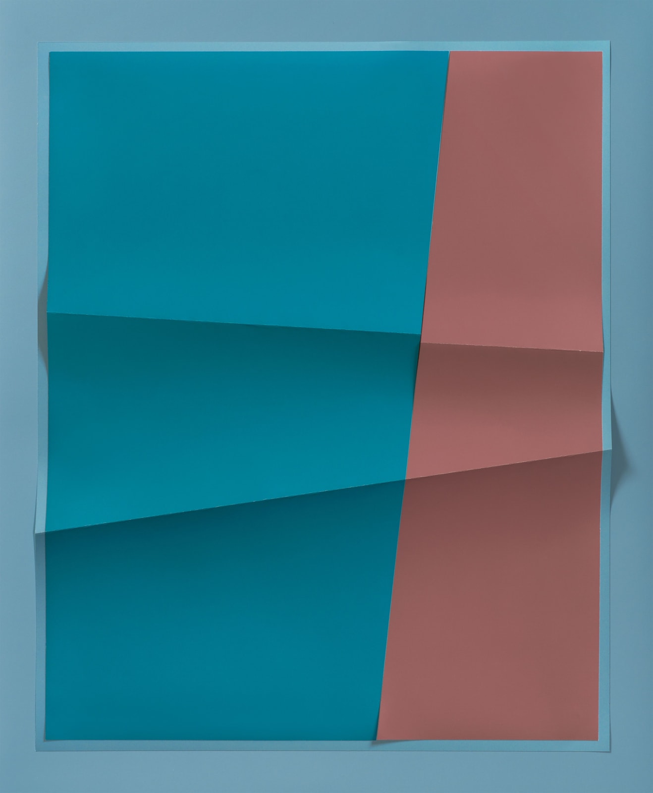 John Houck, Accumulator #21, 3 Colors #829AA8, #8F6B69, #007D98, 2018