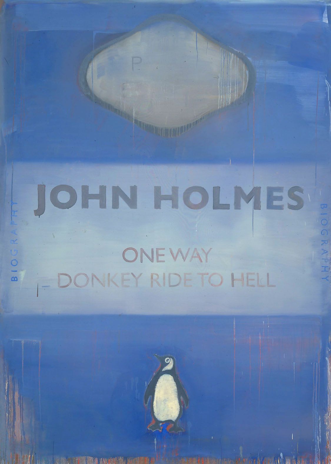 Harland Miller, John Holmes One Way Donkey Ride to Hell, 2004
