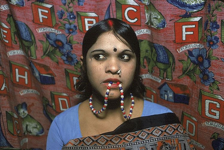 Mary Ellen Mark, Rekha with Beads in her Mouth, Bombay, India (from Falkland Road Series), 1978
