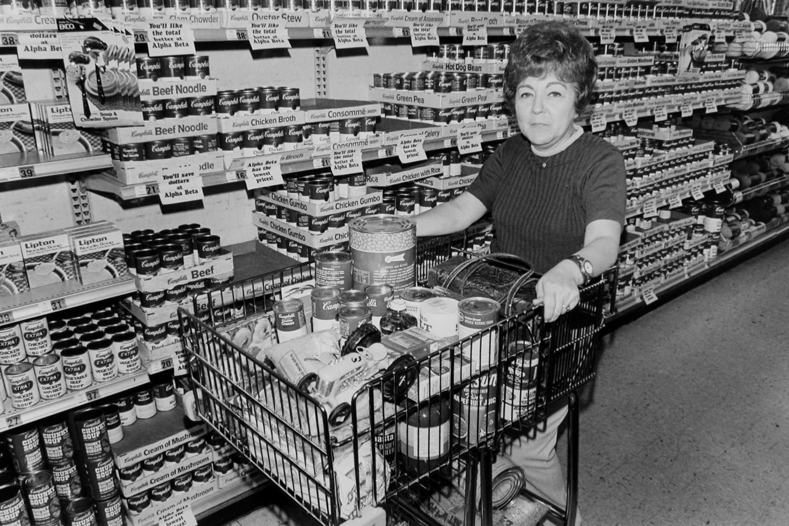 John Divola, Untitled (woman, market basket soup), 1971–73