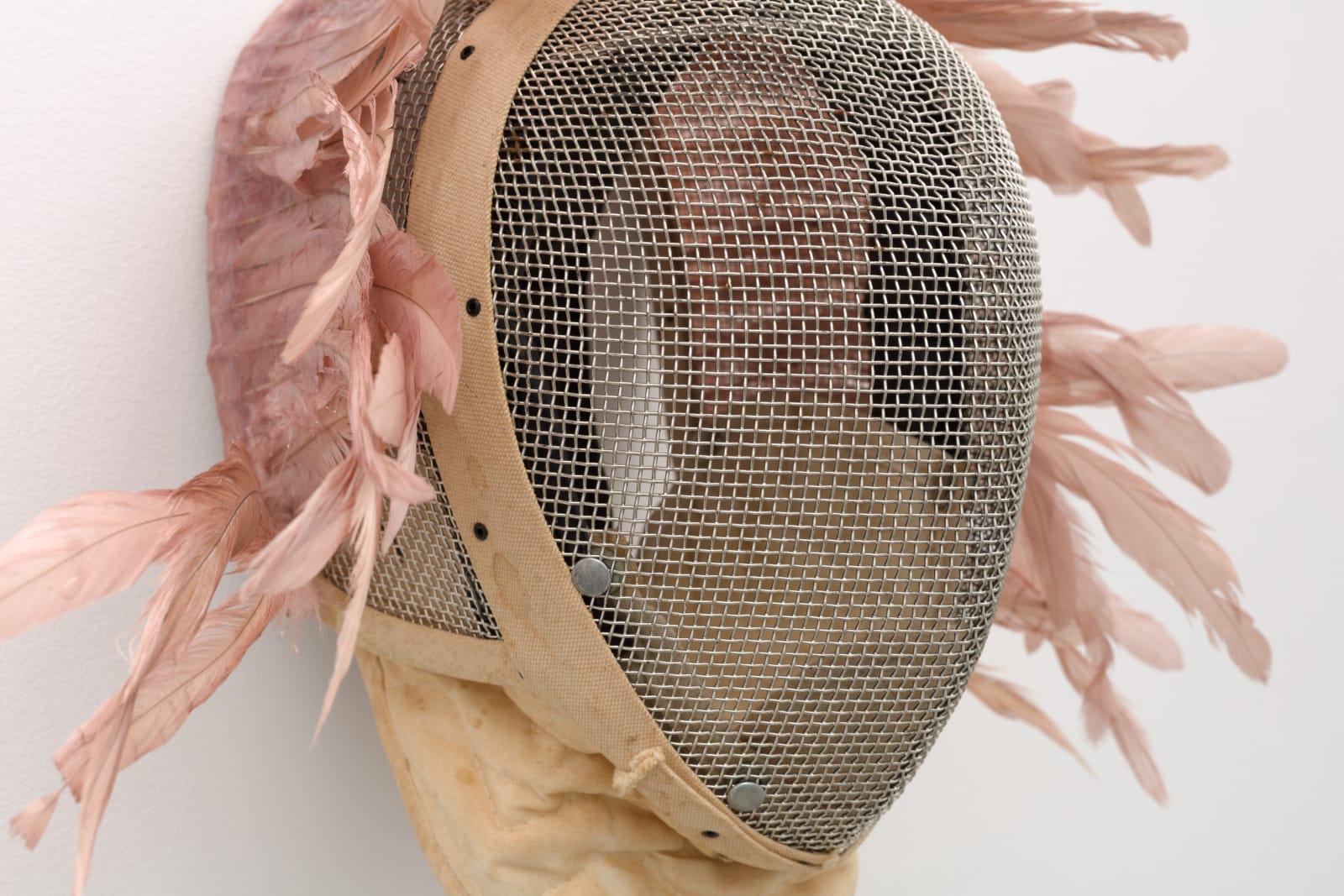 Allison Janae Hamilton, Pink Feather Mask, 2021