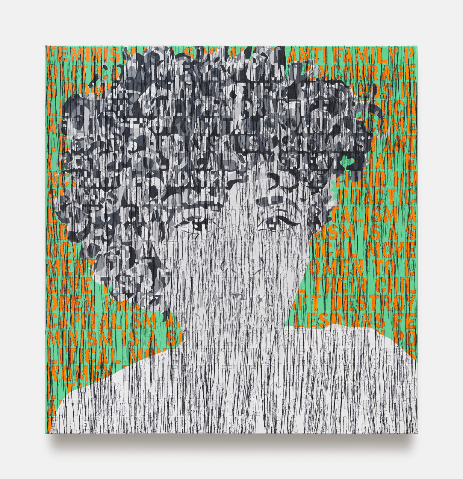 Ghada Amer, Self Portrait in Black and White, 2020