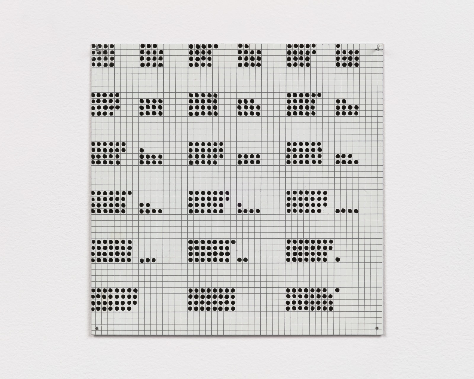 Jennifer Bartlett, Black 6 Inch Squares Series #3, 1972
