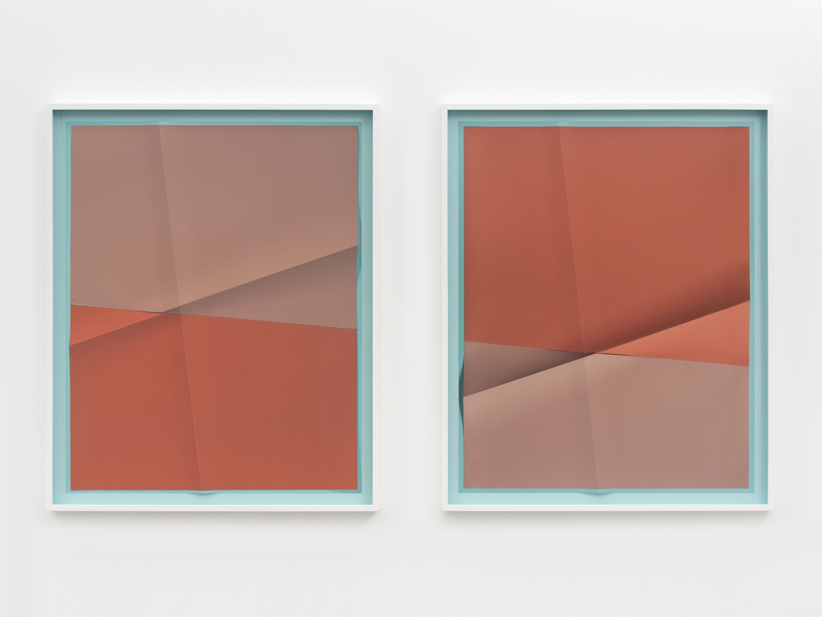 John Houck, Accumulator #20, 3 Colors #B2DAE5, #B4867B, #B46E5C, 2018