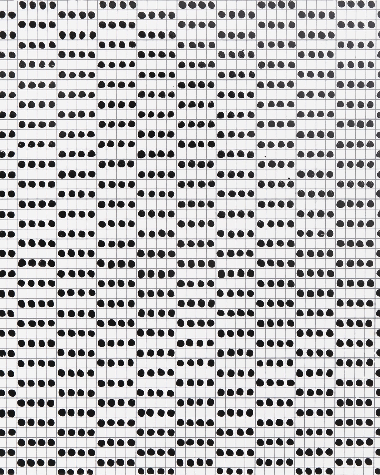 Jennifer Bartlett, Series 13 Black and White Counting, 1971