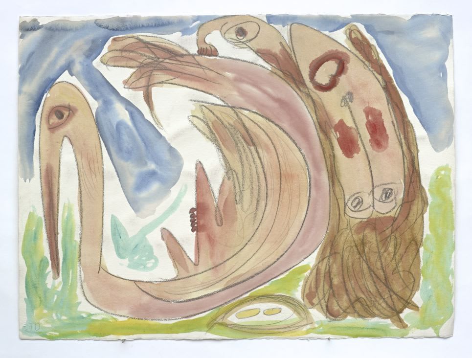 Thornton Dial, The Lady and the Long Neck Bird, 1991