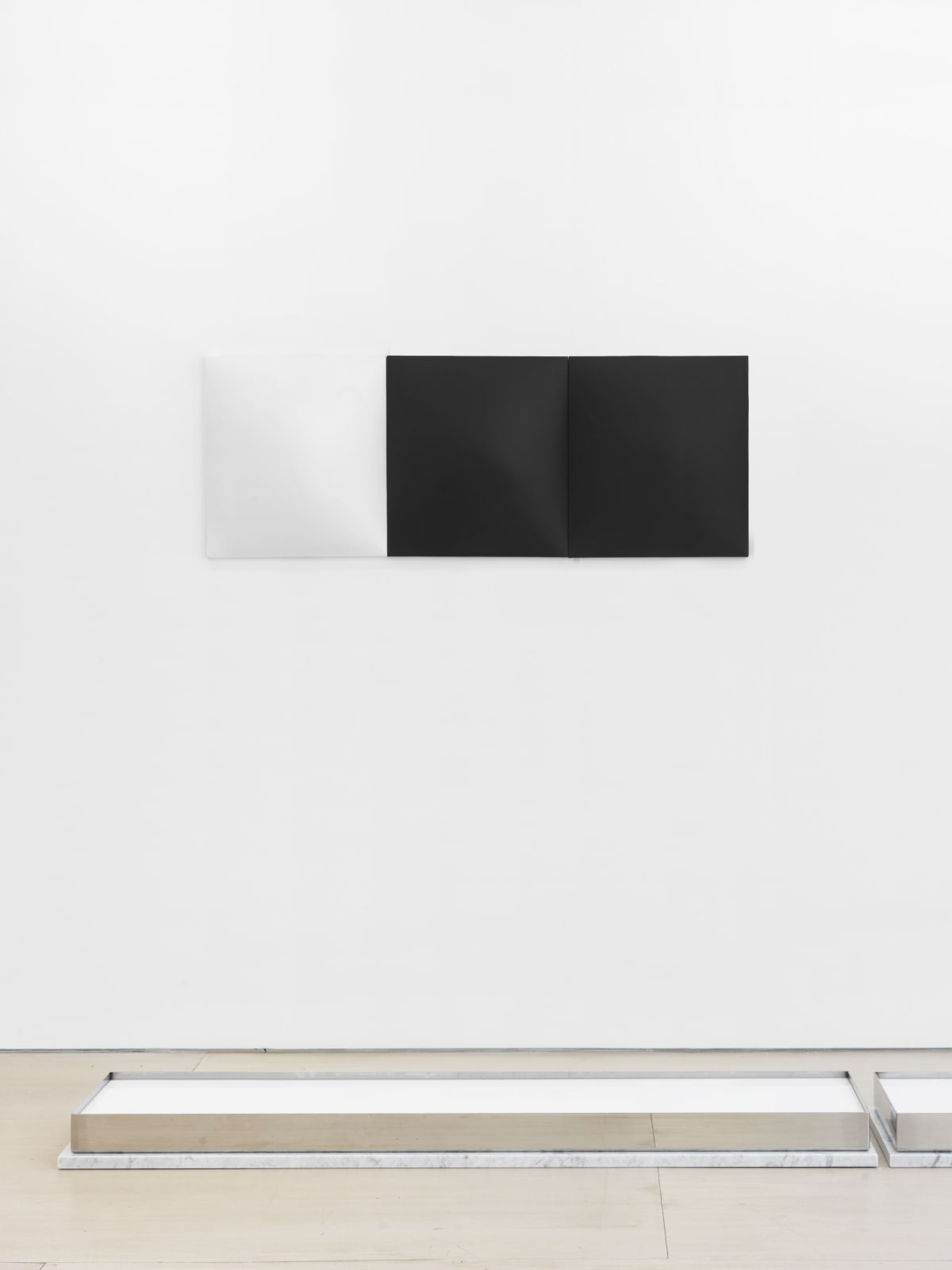 Dean Levin, Untitled (Triptych) and Untitled (Reflective Pool), 2015