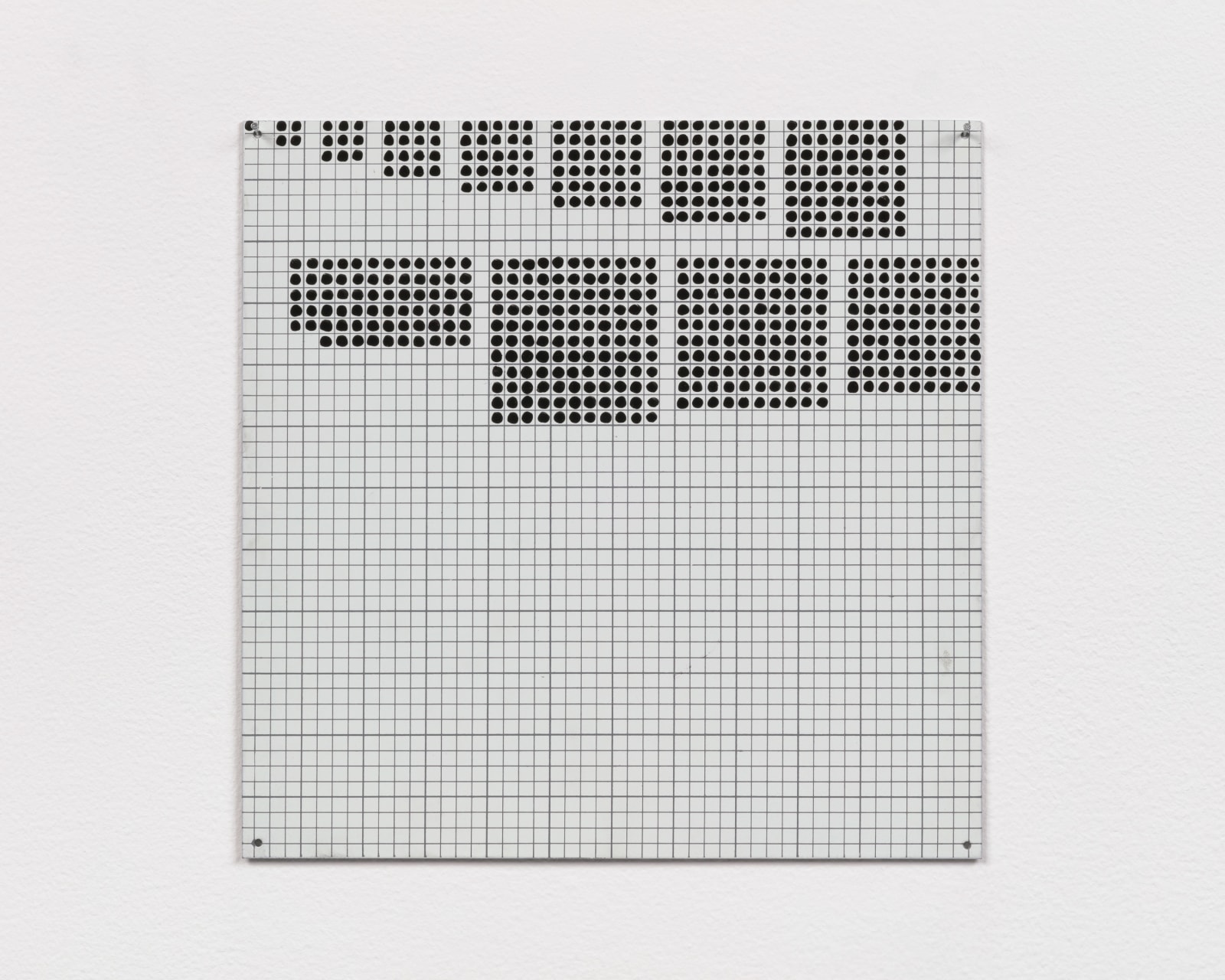 Jennifer Bartlett, Black 6 Inch Squares Series #8, 1972