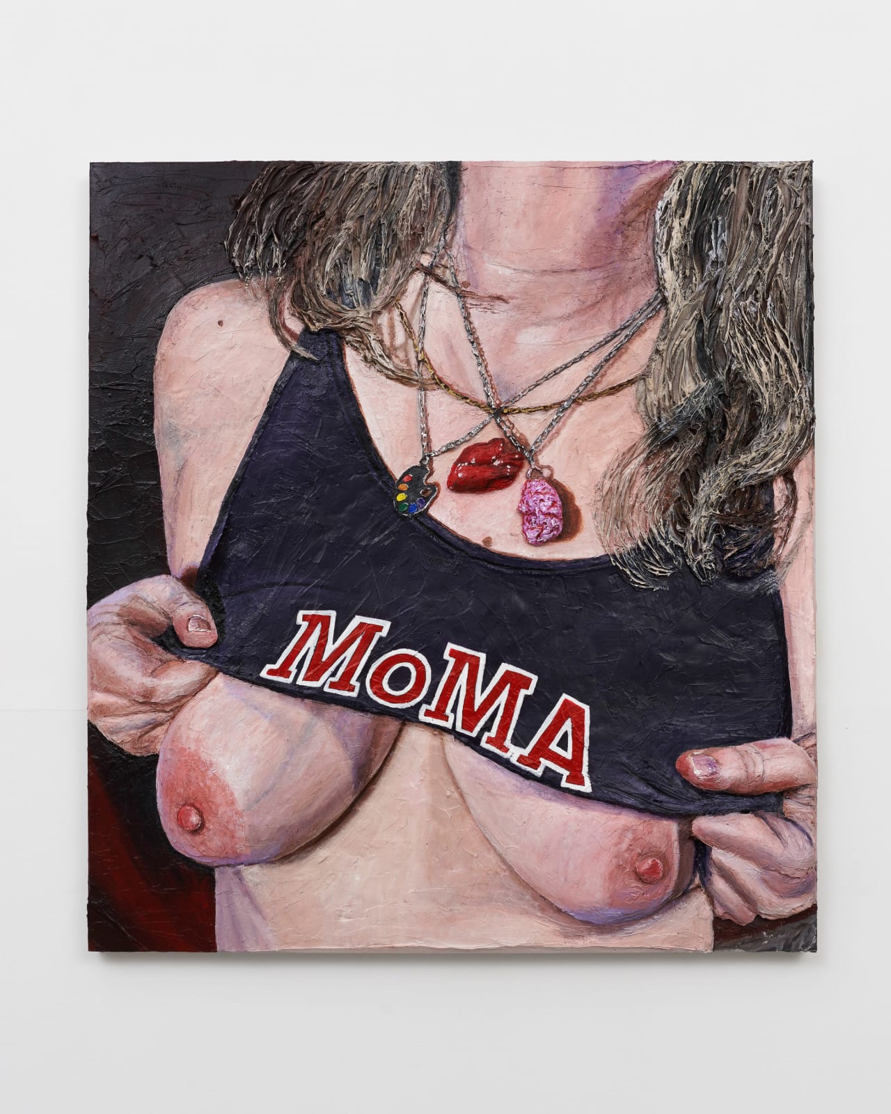 Gina Beavers, MoMA Bra Reveal, 2022