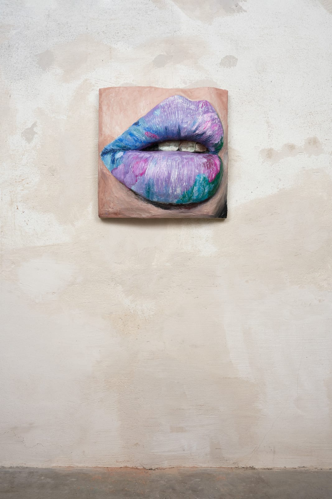 Gina Beavers, Monet Waterlily Lip, 2022