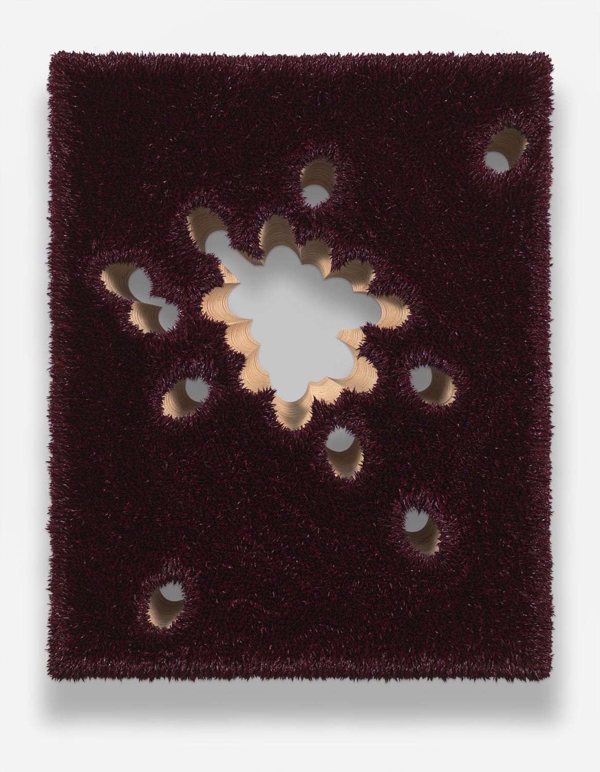 Donald Moffett, Lot 050411 (crimson shot), 2011