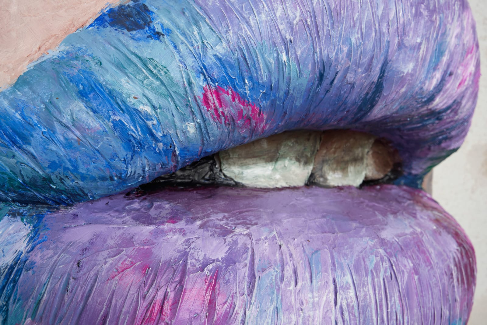 Gina Beavers, Monet Waterlily Lip, 2022