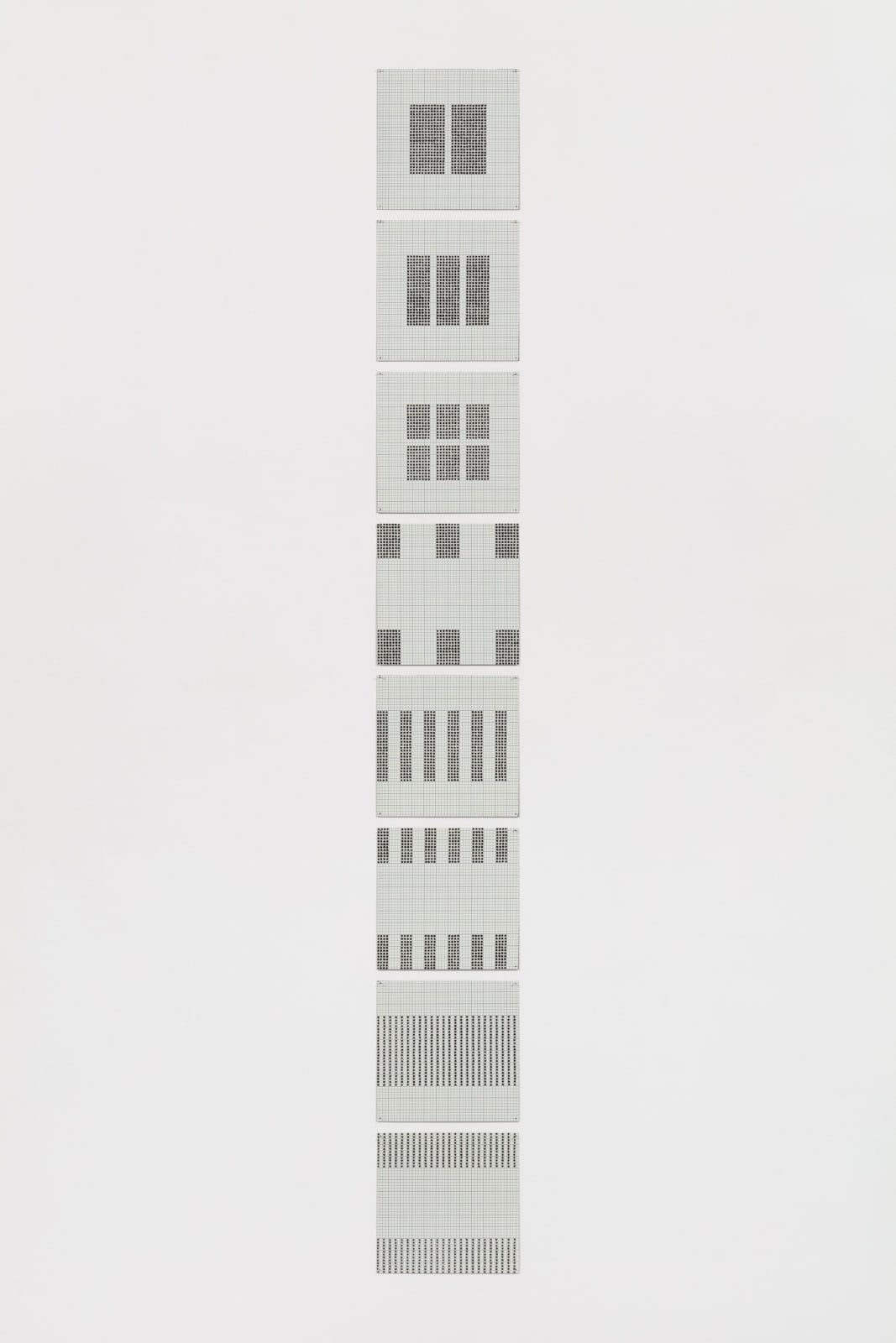 Jennifer Bartlett, Black 6 Inch Squares Series #9, 1972