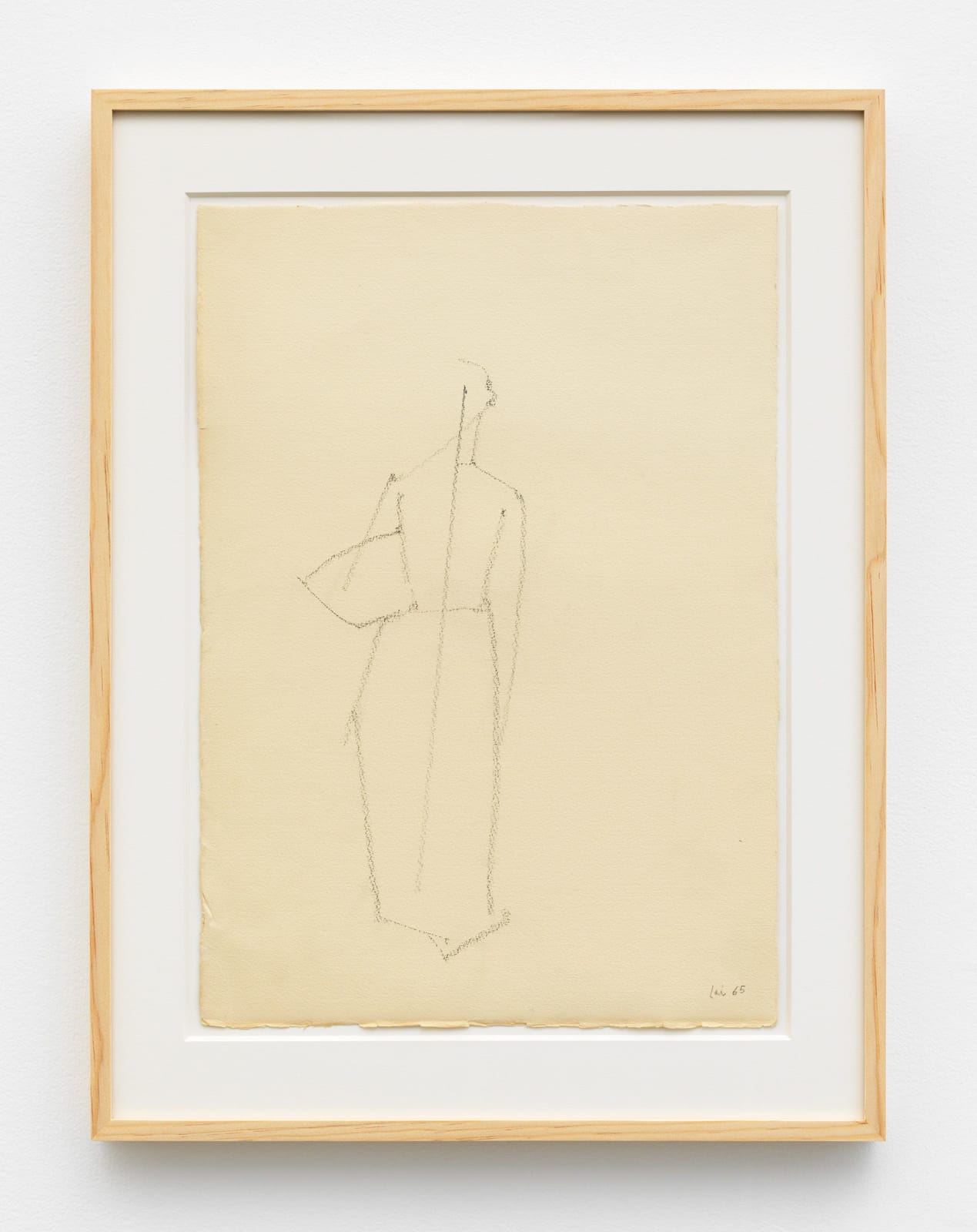 Maria Lai, Woman with basket on the side, 1965