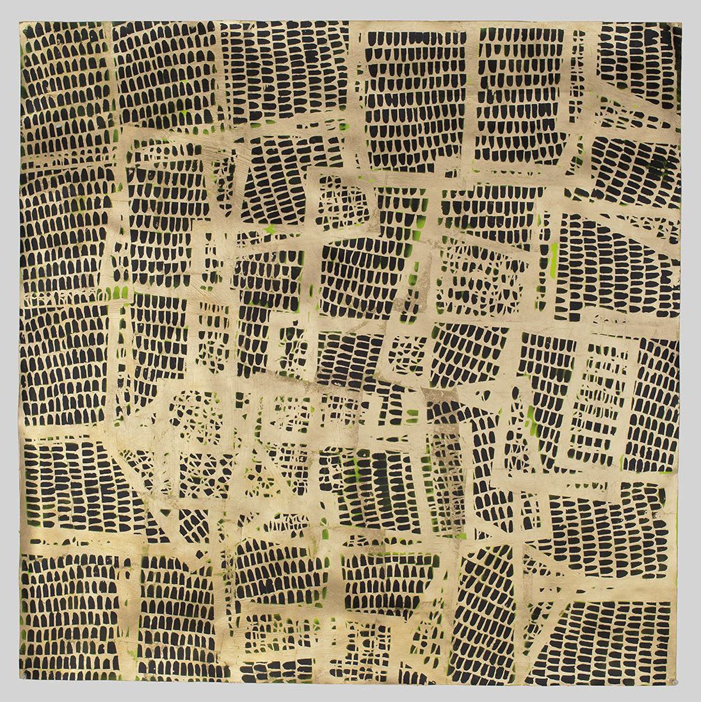 Mindy Shapero, Square vision (yellow, black, gold), 2011