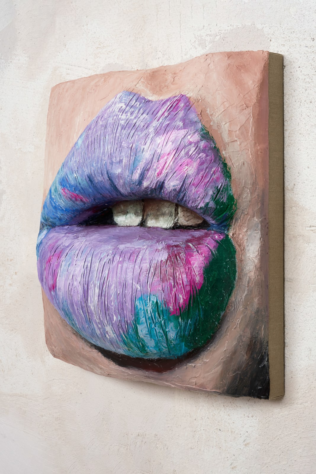 Gina Beavers, Monet Waterlily Lip, 2022