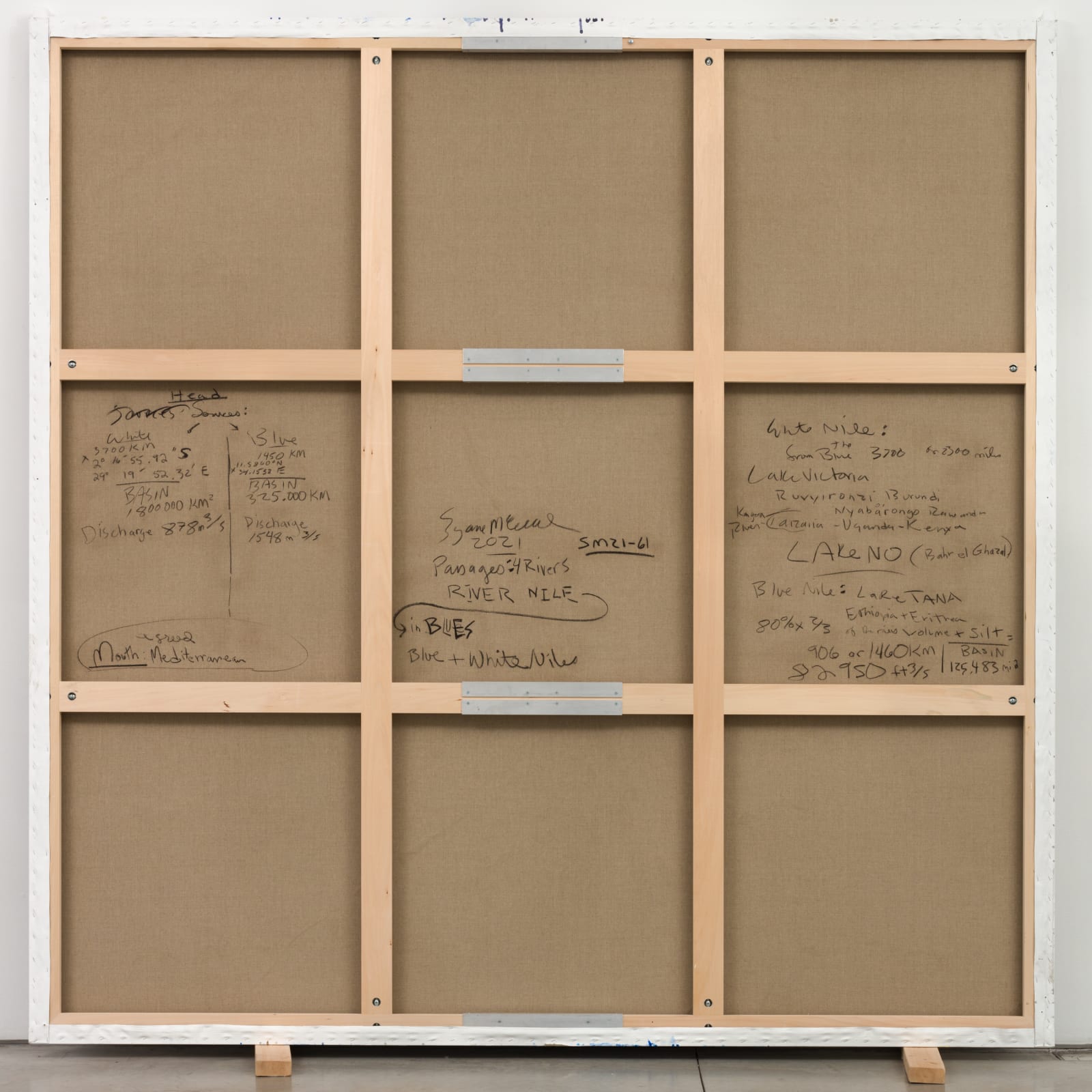 Suzanne McClelland, PASSAGES: 4 Rivers- River Nile in Blues, 2021