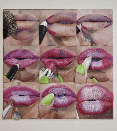 Gina Beavers, Crystal Pink Lip, 2017