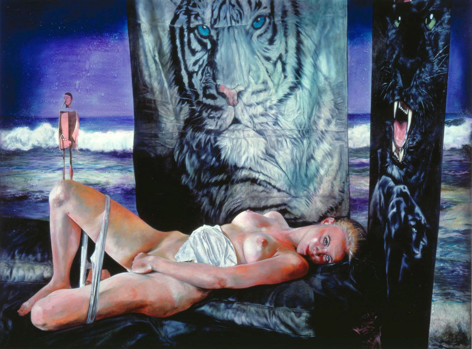Martin Eder, Masturbating Woman Surrounded by Bad Towels, 2006