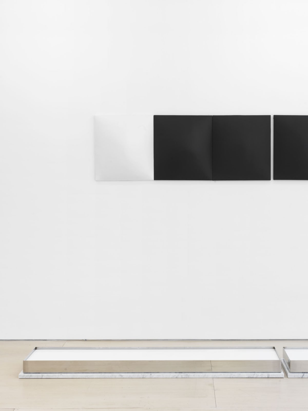 Dean Levin, Untitled (Triptych) and Untitled (Reflective Pool), 2015