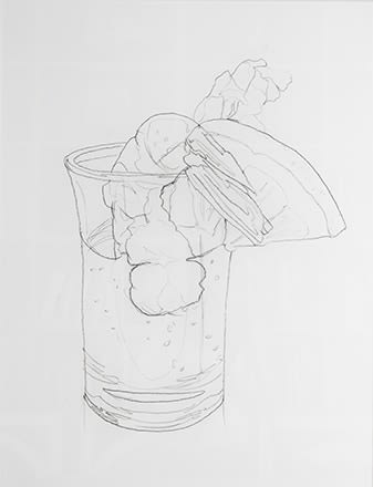 Christine Navin, Shrimp Cocktail Shooter (w/ Lemon Wedge), 2014