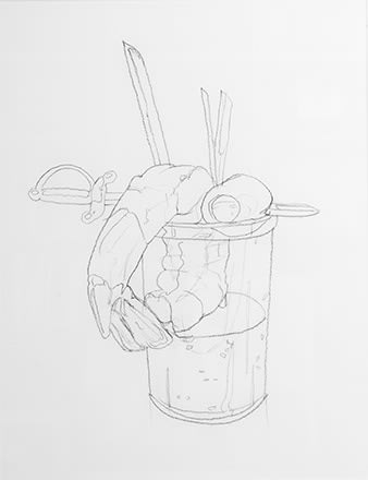 Christine Navin, Shrimp Cocktail Shooter (w/ Plastic Sword), 2014