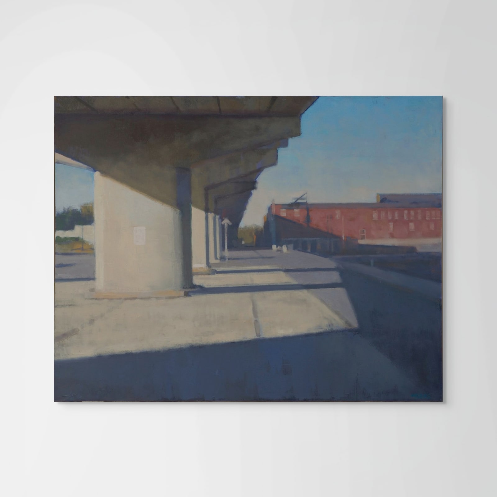 Frank Hobbs, Elevated Roadway and Red Warehouse, 2025