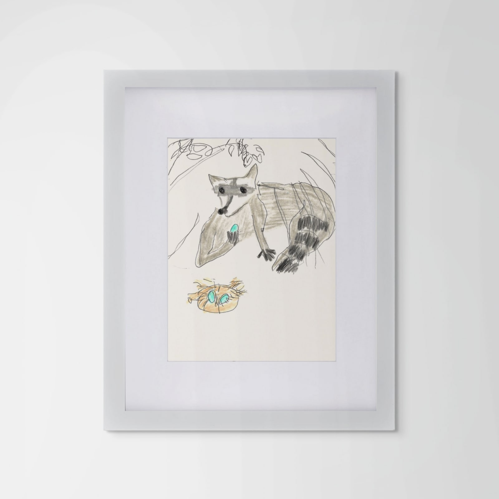 Emilie Louise Gossiaux, Raccoon with Nest and Eggs, 2023