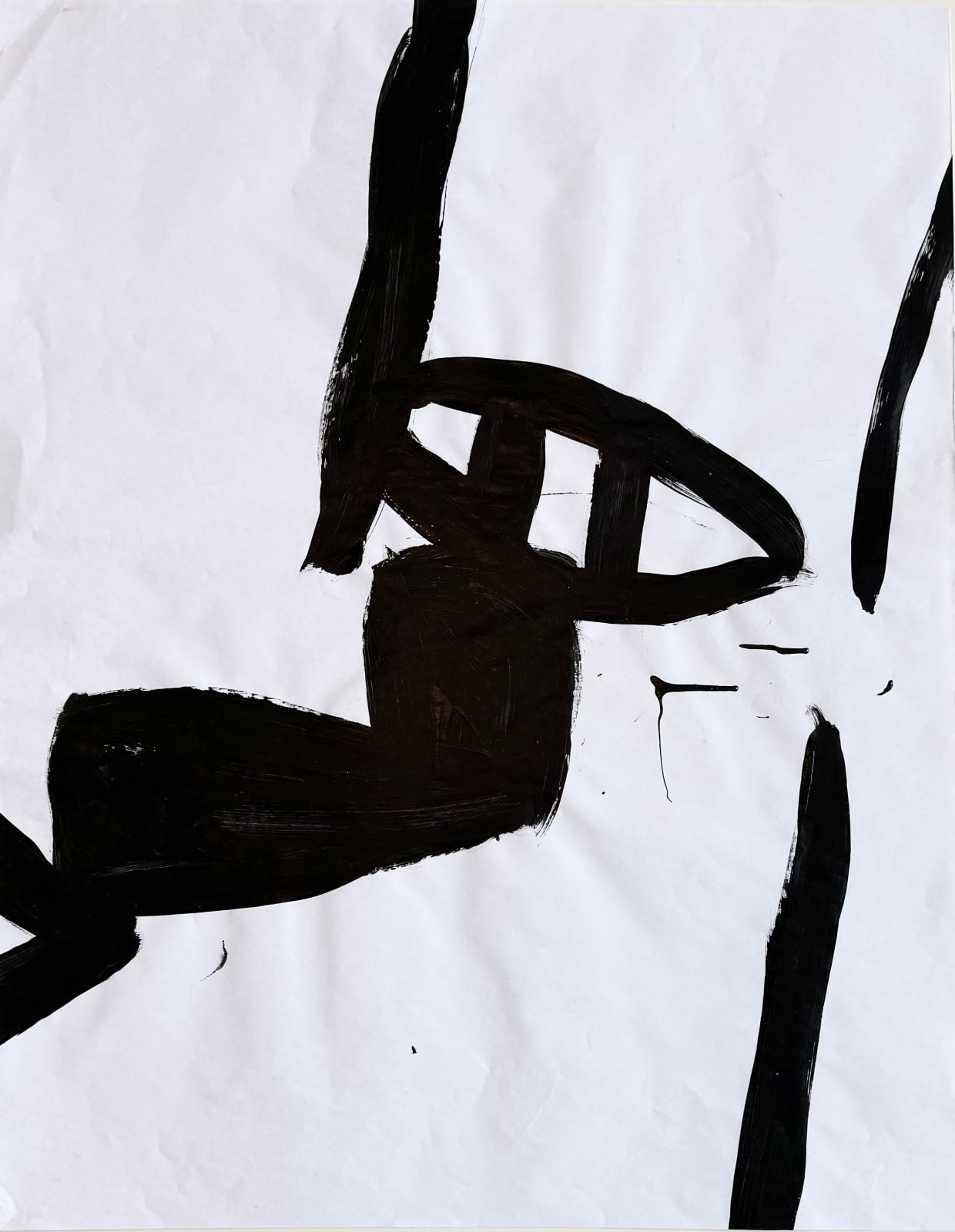 Sarah Boyts Yoder, Black and White Gesture 6, 2024