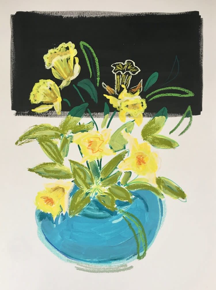 Karen Blair, Daffodils in a Bowl II, 2018