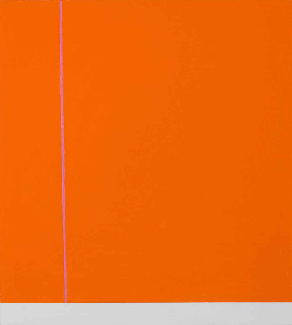 Laurie Fisher, Orange with Pink Line, 2018