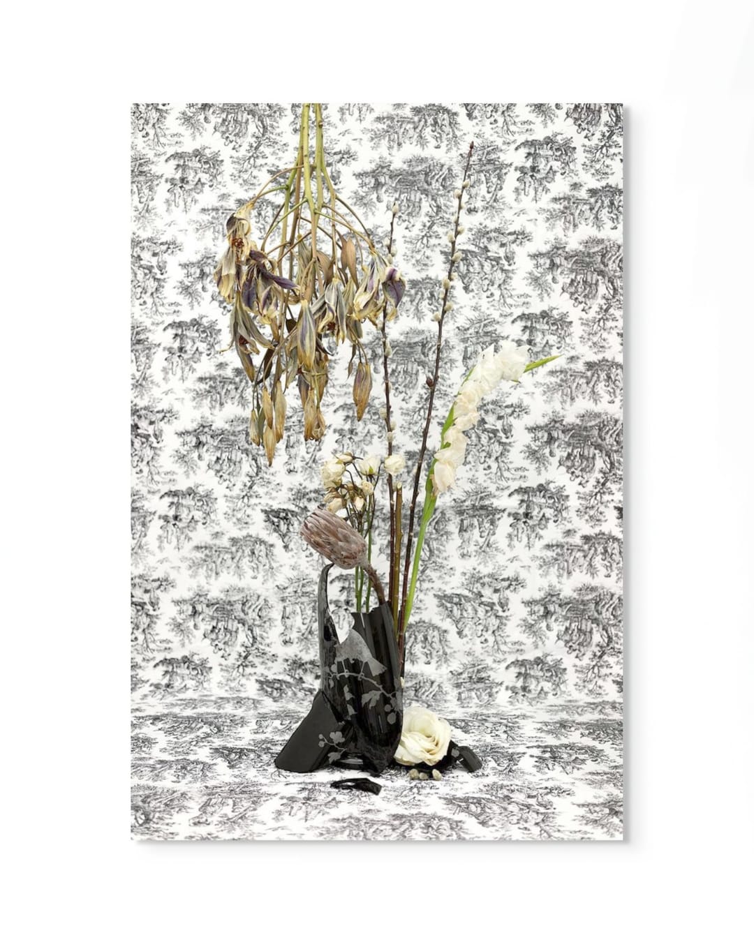 Peter Cochrane, Floral Still Life (Inverted Toile), 2024