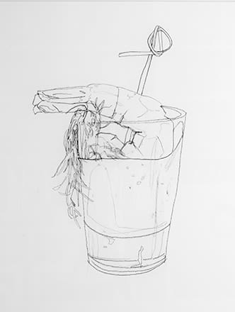 Christine Navin, Shrimp Cocktail Shooter (w/ Bamboo Twist), 2014
