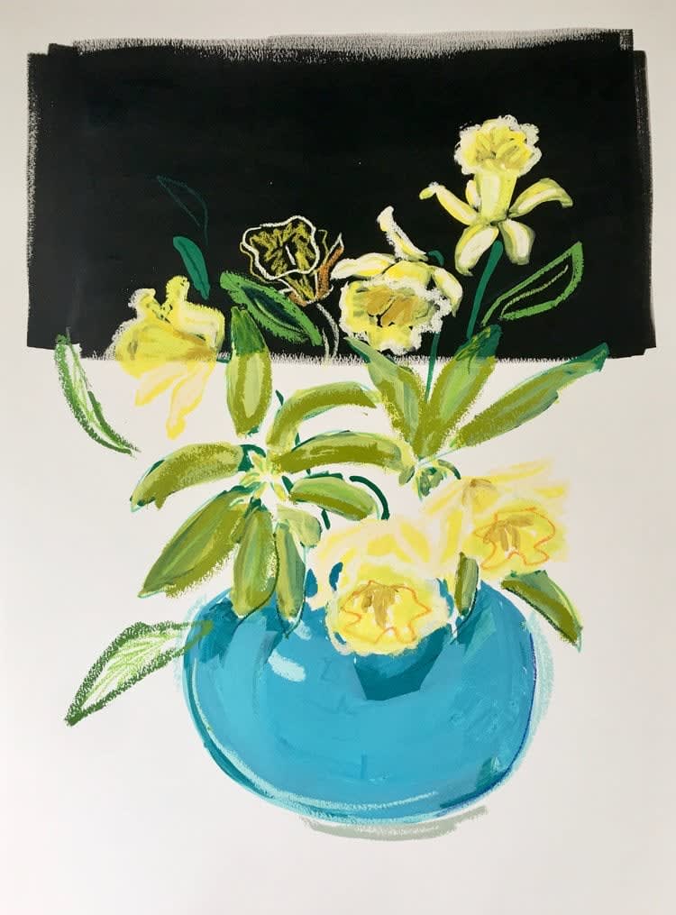 Karen Blair, Daffodils in a Bowl I, 2018